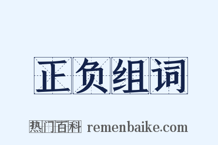 正负组词是什么意思的图片